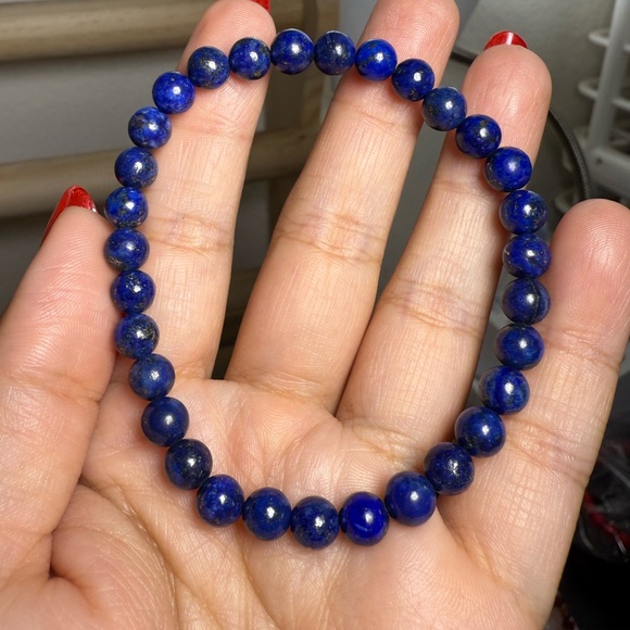 💙 Genuine Lapis Lazuli Bracelet – 6mm Beads - Picture 1 of 3